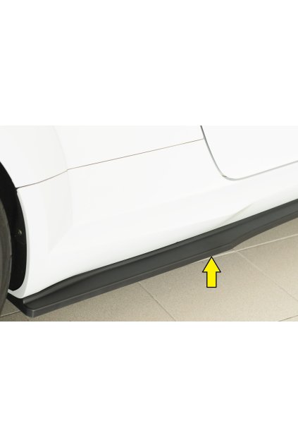 Rieger spoiler pod boční práh (ca. 19mm) mont. strana pravá pro Audi TT RS 8J, 8J1-FV, 8S roadster, r.v. 05/16-08/18, plast ABS bez povrchové úpravy