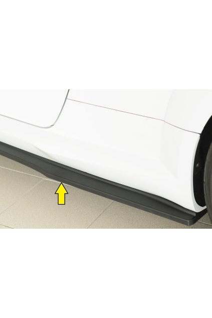 Rieger spoiler pod boční práh (ca. 19mm) mont. strana levá pro Audi TT RS 8J, 8J1-FV, 8S roadster, r.v. 05/16-08/18, plast ABS bez povrchové úpravy