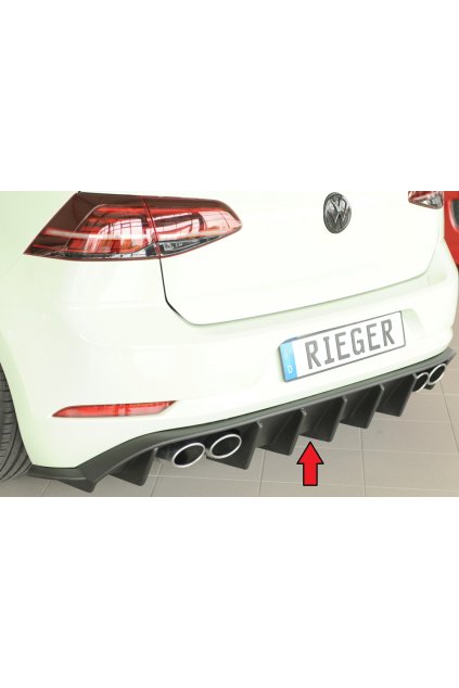 Rieger vložka zadního nárazníku pro Volkswagen Golf 7 R 5-dvéř., plast ABS bez povrchové úpravy