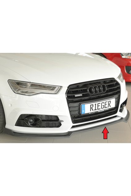 Rieger lipa pod přední nárazník pro Audi A6 S6 4G, C7 sedan, 09/14-, plast ABS bez povrchové úpravy