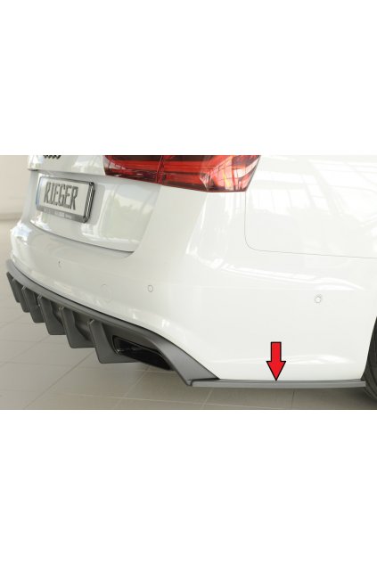 Rieger spoiler pod zadní nárazník na pravé straně pro Audi A6 4G, C7 sedan r.v. 09/14-, plast ABS bez povrchové úpravy