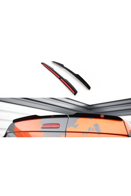 Maxton Design prodloužení spoileru pro Renault Express Mk2, černý lesklý plast ABS