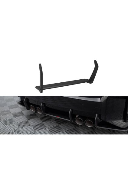 Maxton Design "Street Pro" difuzor zadního nárazníku pro BMW M2 G87, plast ABS bez povrchové úpravy, s černou a červenou linkou