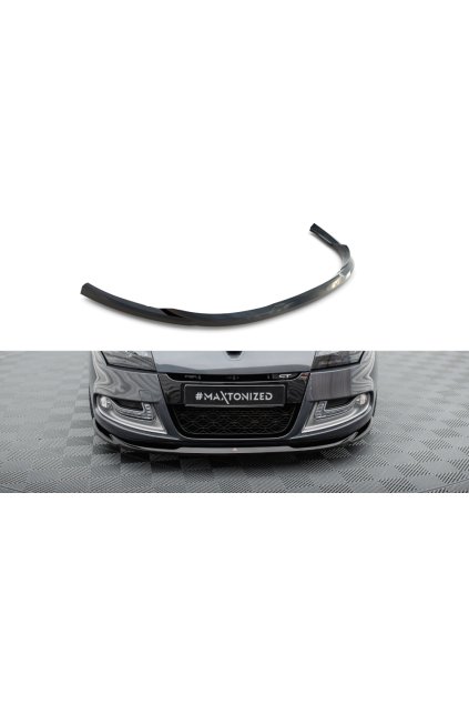 Maxton Design spoiler pod přední nárazník ver.2 pro Renault Megane GT Mk3 Facelift, černý lesklý plast ABS
