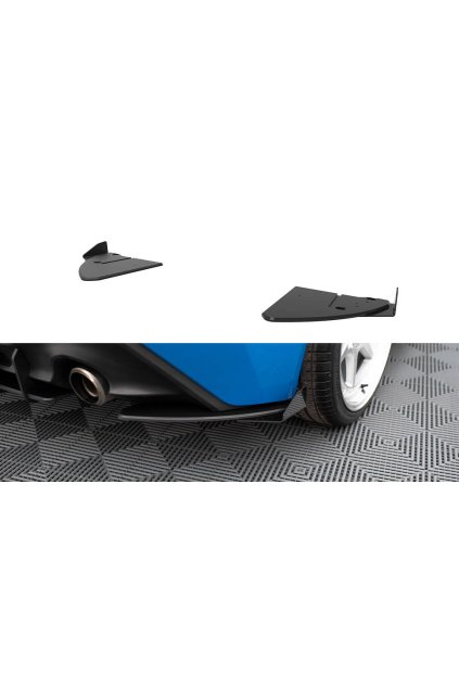 Maxton Design "Street Pro" boční difuzory pod zadní nárazník s křidélky ver.1 pro Toyota GR86 Mk1, plast ABS bez povrchové úpravy, s červenou linkou