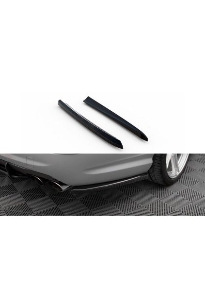 Maxton Design boční difuzory pod zadní nárazník pro Mercedes třída E W211/55 AMG, černý lesklý plast ABS