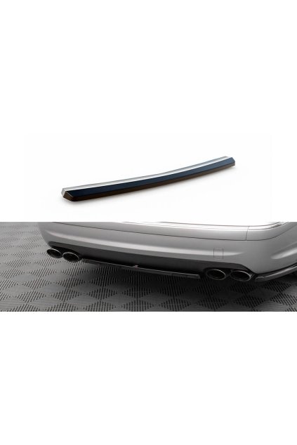 Maxton Design středový spoiler pod zadní nárazník pro Mercedes třída E W211/55 AMG, černý lesklý plast ABS