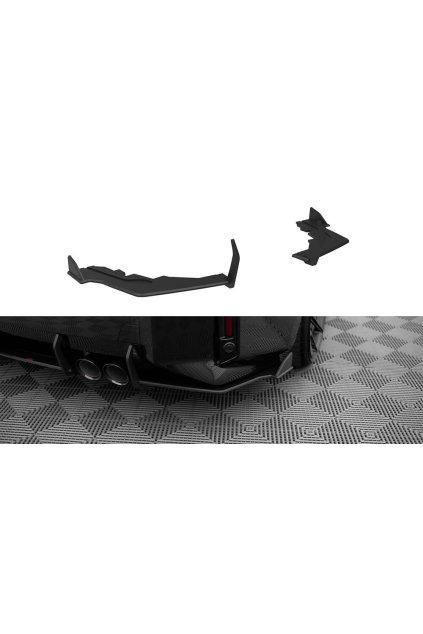 Maxton Design "Street Pro" boční difuzory pod zadní nárazník v.2 pro BMW M2 G87, plast ABS bez povrchové úpravy, s červenou linkou