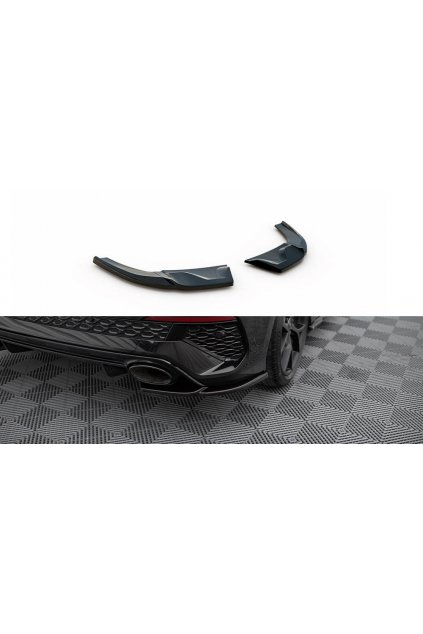 Maxton Design boční difuzory pod zadní nárazník ver.1 pro Audi RS3 8Y, černý lesklý plast ABS, Sportback