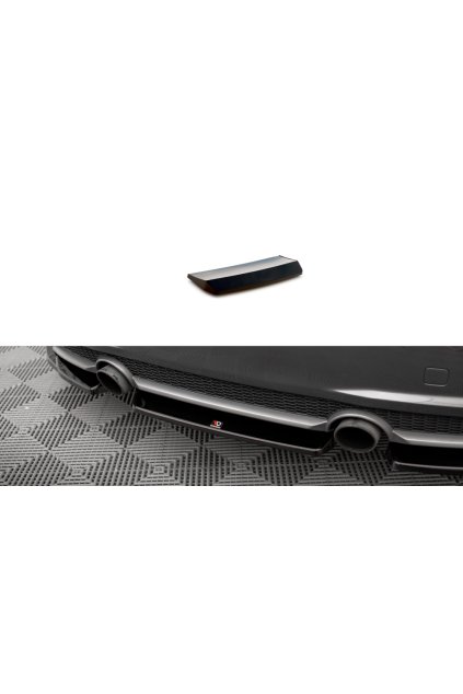 Maxton Design středový spoiler pod zadní nárazník pro Audi TT 8S, černý lesklý plast ABS, S-Line