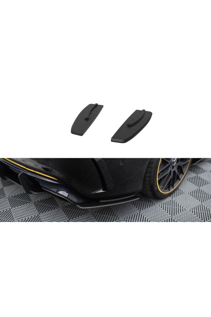 Maxton Design "Street Pro" boční difuzory pod zadní nárazník pro Mercedes CLA C 117 Facelift 45 AMG, plast ABS bez povrchové úpravy