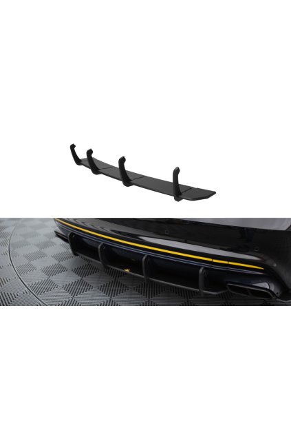 Maxton Design "Street Pro" difuzor zadního nárazníku pro Mercedes CLA C 117 Facelift 45 AMG, plast ABS bez povrchové úpravy