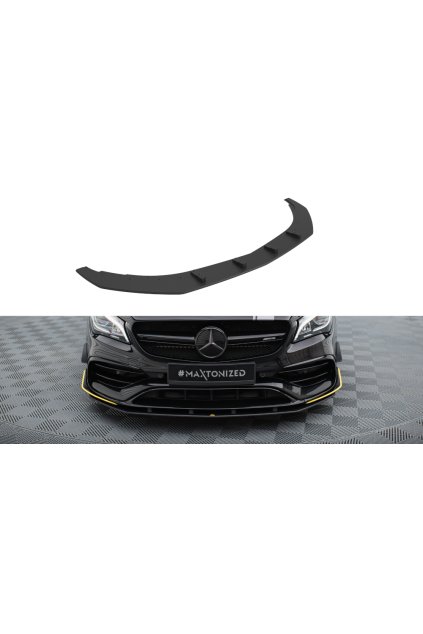 Maxton Design "Street Pro" spoiler pod přední nárazník pro Mercedes CLA C 117 Facelift 45 Aero, plast ABS bez povrchové úpravy, r.v. 2017-2019