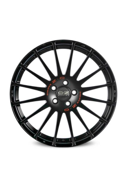 OZ SUPERTURISMO GT 17x7 ET48 4x108 matt black red lettering