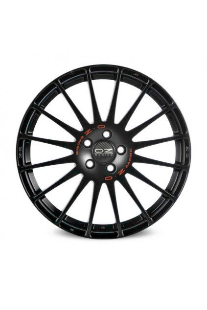 OZ SUPERTURISMO GT 19x8 ET35 5x112 matt black red lettering