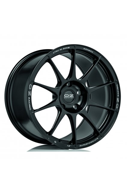 OZ SUPERFORGIATA 19x8,5 ET37 5x112 matt black con scritte di fresatura