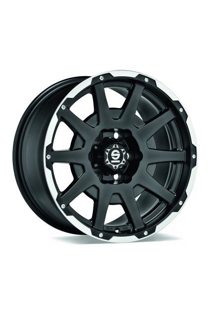 SPARCO  DAKAR 17x8,5 ET25 6x139,7 matt black lip polished+rivets