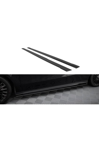 Maxton Design "Street Pro" difuzory pod boční prahy pro Mercedes třída A W177 Facelift A35 AMG, plast ABS bez povrchové úpravy, Hatchback/Sedan