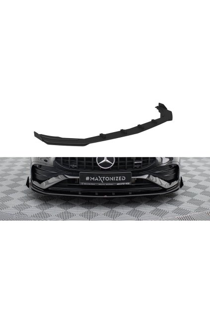 Maxton Design "Street Pro" spoiler pod přední nárazník s křidélky pro Mercedes třída A W177 Facelift A35 AMG, plast ABS bez povrchové úpravy, Hatchback/Sedan