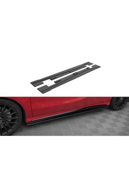 Maxton Design "Street Pro" difuzory pod boční prahy pro Mercedes třída A W176 Facelift A45 AMG, plast ABS bez povrchové úpravy