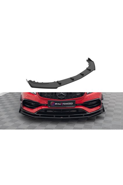 Maxton Design "Street Pro" spoiler pod přední nárazník s křidélky pro Mercedes třída A W176 45 AMG Aero, plast ABS bez povrchové úpravy