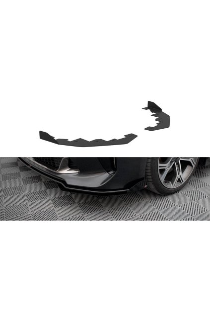 Maxton Design rohové spoilery pod přední nárazník pro Kia Stinger GT, GT-Line, plast ABS bez povrchové úpravy