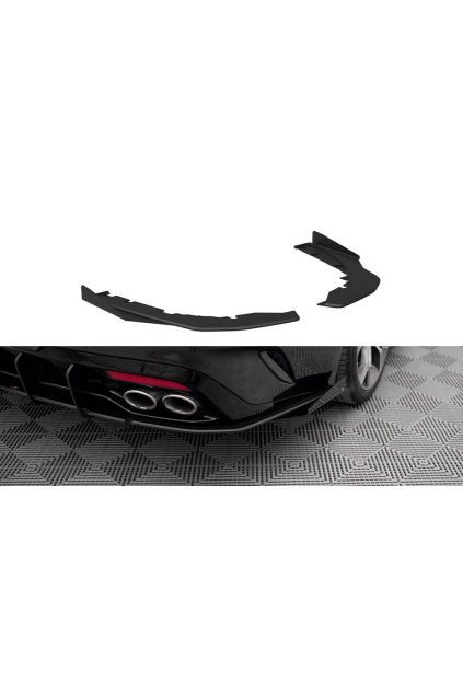 Maxton Design "Street Pro" boční difuzory pod zadní nárazník s křidélky pro Kia Stinger GT-Line, plast ABS bez povrchové úpravy