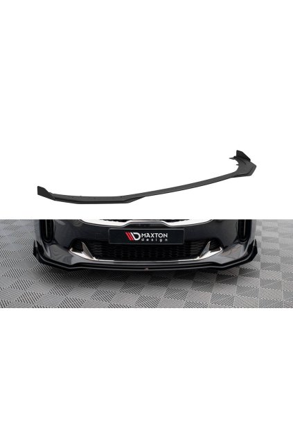 Maxton Design "Street Pro" spoiler pod přední nárazník s křidélky pro Kia Stinger GT, GT-Line, plast ABS bez povrchové úpravy, s červenou linkou