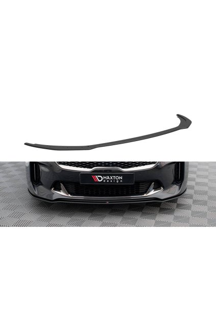 Maxton Design "Street Pro" spoiler pod přední nárazník pro Kia Stinger GT, GT-Line, plast ABS bez povrchové úpravy, s červenkou linkou