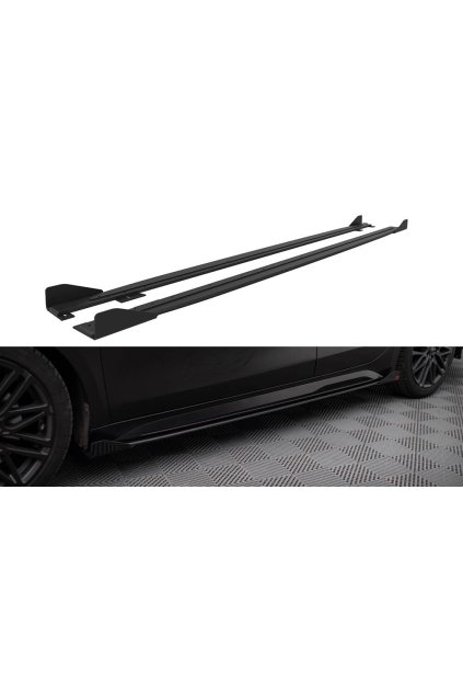 Maxton Design "Street Pro" difuzory pod boční prahy s křidélky pro Kia Proceed Mk1 Facelift GT, plast ABS bez povrchové úpravy