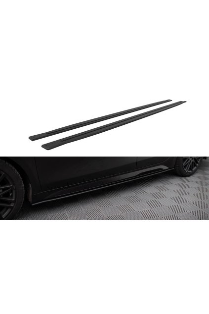 Maxton Design "Street Pro" difuzory pod boční prahy pro Kia Proceed Mk1 Facelift GT, plast ABS bez povrchové úpravy, s červenou linkou