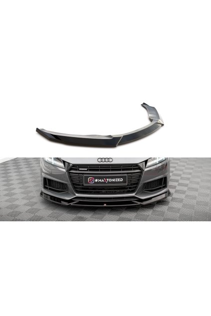 Maxton Design spoiler pod přední nárazník pro Audi TT S 8S, černý lesklý plast ABS