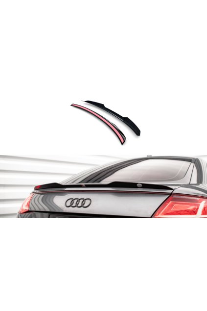 Maxton Design prodloužení spoileru pro Audi TT S 8S, černý lesklý plast ABS