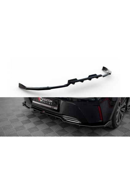 Maxton Design středový spoiler pod zadní nárazník s žebrováním pro Toyota Corolla XII 2019-/Hatchback, černý lesklý plast ABS