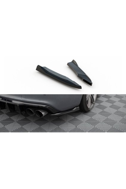 Maxton Design boční difuzory pod zadní nárazník ver.2 pro Audi S5 8T FL, černý lesklý plast ABS, Coupe