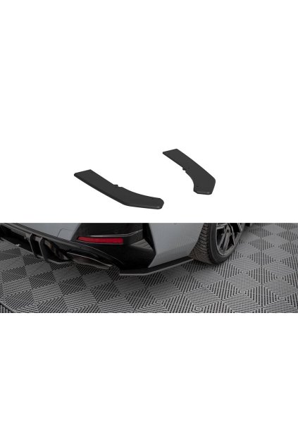 Maxton Design "Street Pro" boční difuzory pod zadní nárazník pro BMW řada 4 G26 /M440i, plast ABS bez povrchové úpravy, s červenou linkou