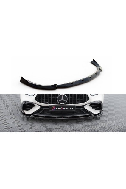 Maxton Design spoiler pod přední nárazník ver.2 pro Mercedes AMG GT 4 -Door Coupe GT 43 - V8 Styling Package, černý lesklý plast ABS