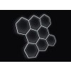 Kompletní LED hexagonové svítidlo bílé 4500 K, rozměr: 8 elementů 252 x 238 cm
