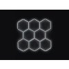 Kompletní LED hexagonové svítidlo bílé 4500 K, rozměr: 8 elementů 252 x 238 cm