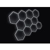 Kompletní LED hexagonové svítidlo bílé 6500 K, rozměr: 11 elementů 336 x 238 cm