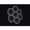 Kompletní LED hexagonové svítidlo bílé 6500 K, rozměr: 7 elementů 238 x 252 cm
