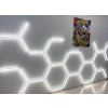 Kompletní LED hexagonové svítidlo bílé 4500 K, rozměr: 3 elementy 168 x 166 cm