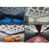 Kompletní LED hexagonové svítidlo bílé 4500 K, rozměr: 4 elementy 241 x 168 cm