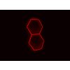 Kompletní LED hexagonové svítidlo červené, rozměr 2 elementy 97 x 168 cm