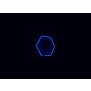 Kompletní LED hexagonové svítidlo modré, rozměr: 1 element 97 x 84 cm