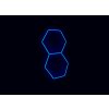 Kompletní LED hexagonové svítidlo modré, rozměr 2 elementy 97 x 168 cm