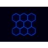 Kompletní LED hexagonové svítidlo modré, rozměr 8 elementů 252 x 238 cm