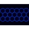 Kompletní LED hexagonové svítidlo modré, rozměr: 17 elementů 504 x 238 cm