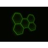 Kompletní LED hexagonové svítidlo zelené, rozměr 5 elementů 238 x 168 cm