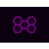 Kompletní LED hexagonové svítidlo růžové, rozměr: 5 elementů 238 x 168 cm